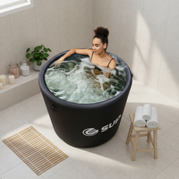 Grande baignoire gonflable pour spa 90x76cm en PVC, utilisation extérieure, multifonctionnelle, seau à glace gonflable