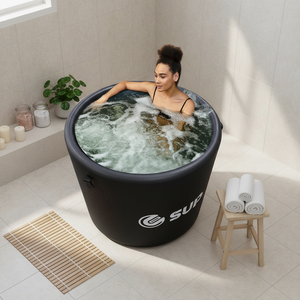 Grande baignoire gonflable pour <span class=keywords><strong>spa</strong></span> 90x76cm en PVC, utilisation extérieure, multifonctionnelle, seau à glace gonflable - Product Image 2