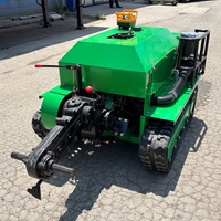 Tracteur chenillé diesel haute performance 300m télécommandé avec boîte de vitesses automatique pour vergers et serres agricoles, motoculteur rotatif 12-40 CV
