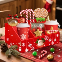 Thème de Noël bambou noix et bonbons plateau de service fête apéritif plateau plat de légumes avec couvercle en acrylique et séparateurs amovibles
