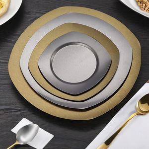 Assiettes à fruits de fête en gros, assiettes à café et à thé, vaisselle de cuisine, vaisselle en métal, assiettes en acier inoxydable pour restaurant - Product Image 6