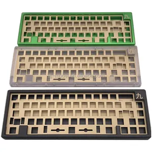 Polycarbonate Keyboard Bakeneko Tenshi Factory Custom Cnc Mechanical Keyboard Frosted Polycarbonate Keyboard Case Aluminum Keycaps Tray Machining