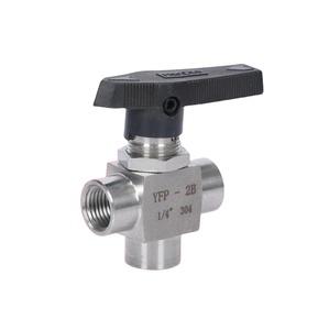High Pressure Stainless Steel Female Thread Three-Way <strong>Instrument</strong> Trunnion <strong>Ball</strong> <strong>Valve</strong> 3/8&quot; YFP-2B L Type Manual 3-Way <strong>Ball</strong> <strong>Valve</strong> - Product Image 2