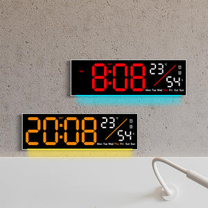 Novo Relógio Despertador Digital Multifuncional LED Simples de Alta Qualidade Eletrônico para Mesa de Escritório e Sala de Estar Design Moderno Uso Universal - Product Image 3
