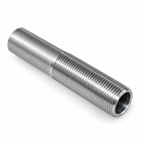Connecteur de tuyau creux fileté mâle en acier inoxydable 304 sur mesure, pièce tournée usinée CNC, argenté, usage industriel