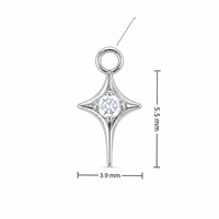 Pendientes Colgantes de Titanio ASTM F136 con Circonitas, Diseño de Estrella y Cometa, Joyería para Perforaciones de Oreja, Accesorios para Mujer, Estilo Celestial Boutique