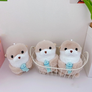 <span class=keywords><strong>Porte</strong></span>-clés en peluche Otter mignons et design, jouets en peluche Otter Kawaii, breloques pour sac à dos, pendentifs de mode - Product Image 4