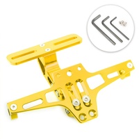 Support de plaque d'immatriculation réglable en alliage d'aluminium CNC pour moto, personnalisable