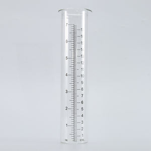 سعر المصنع رخيص جودة عالية شعار مخصص 7 بوصة أنبوب الطقس الزجاجي مقياس المطر - Product Image 1