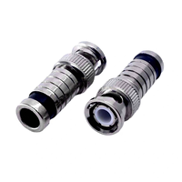 Conector BNC Macho de Compresión para Cable RG59 de 75 Ohmios, Conector BNC de Compresión para Cámara de Seguridad