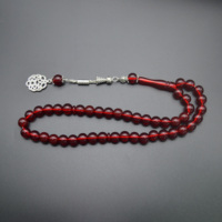 Vente en Gros Classique 45 Perles de Prière Tasbih Chapelet Musulman Cylindre en Résine Plastique Collier en Forme de Bille Cadeaux Islamiques