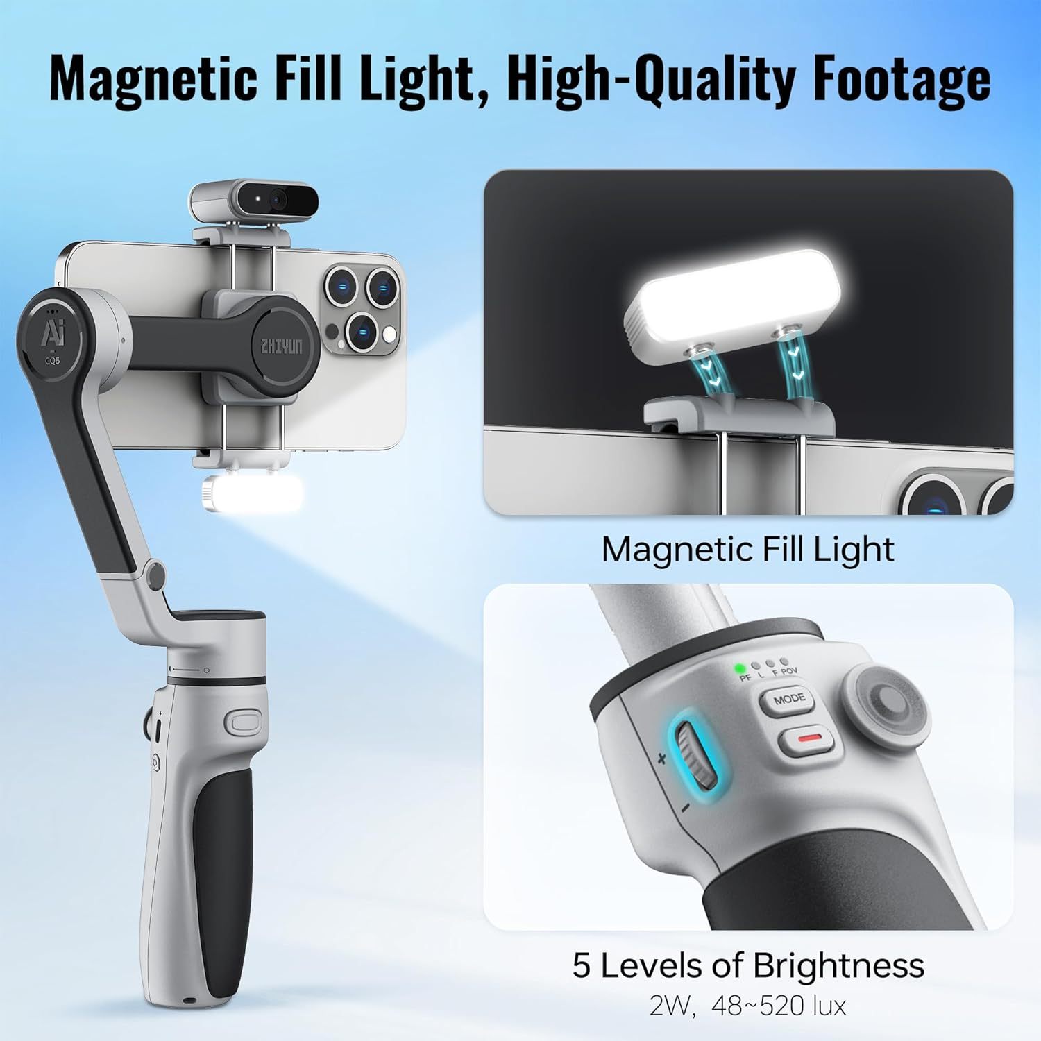 Aicoco onAir & ZHIYUN CQ5 セット ZHIYUN CINEPEER CQ5 Combo - 3-Axis Gimbal with AI Tracker