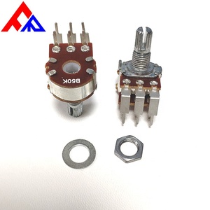 50K 회전 전위차계 널링 샤프트 D축 15mm <span class=keywords><strong>6</strong></span> 핀 이중 전위차계 - Product Image 4