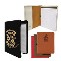 Portafolio de Cuero Sintético Grabable con Láser, Personalizable, A4, Carpeta de Cuero para Documentos, con Bloc de Notas Rayado