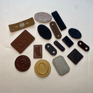 Tùy Chỉnh Da Dập Nổi Nhãn 3D Logo Thẻ Cá Nhân Vá Da Thương Hiệu Tên Da Phù Hiệu Vá May Trên Cho Quần Jean Outwear - Product Image 2