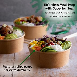 Bán buôn dùng một lần Kraft Vòng Bát salad với nắp số lượng lớn Đảng cho nóng/lạnh thực phẩm để đi bao bì - Product Image 6