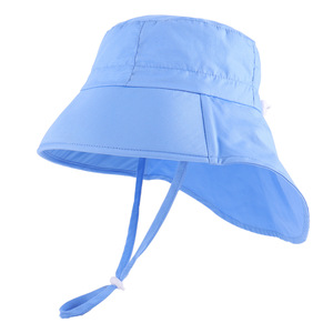 Sombrero de Sol para Niños de 1 a 6 Años con Logotipo Personalizado, 100% Algodón, Protección Solar para Niños, Protección UV, Ala Ancha, Sombrero de Pescador para Niños - Product Image 1