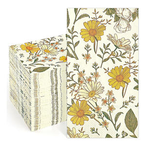 Restaurante Acuarela Impreso Tulipán Floral Desechable Personalizado Invitado Boda Con Logo Fiesta Servilletas <span class=keywords><strong>De</strong></span> Papel - Product Image 5