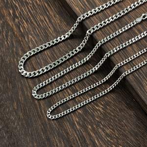 批发925银珠宝链2/3/4/5/6/7毫米镀铑实心925纯银钻石切割古巴链手链链 - Product Image 4