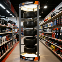 Présentoir à pneus en métal robuste personnalisé-Support à plusieurs niveaux pour magasins de pièces automobiles, concessionnaires et organisation de garage
