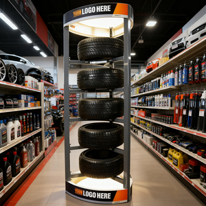 Tùy chỉnh Heavy-Duty kim loại lốp Rack hiển thị-Multi-Tier đứng cho phụ tùng ô tô cửa hàng, đại lý & nhà để xe tổ chức - Product Image 5