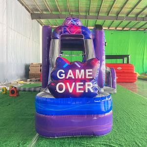 Toboggan aquatique gonflable géant Magic Blue <span class=keywords><strong>Crush</strong></span> <span class=keywords><strong>de</strong></span> 26 pieds, jeux gonflables, matériau PVC, capacité <span class=keywords><strong>de</strong></span> 600 kg, pour usage commercial en extérieur - Product Image 3