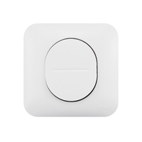 Interrupteur mural Yaki Fashion Ellipse blanc, accessoires en cuivre standard français, 1 interrupteur domestique