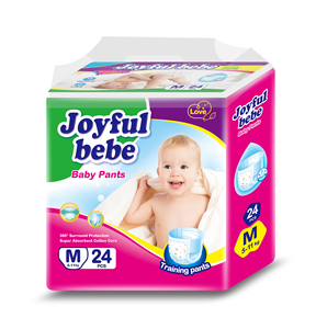 Joyfull <span class=keywords><strong>Bebe</strong></span> Usine Pas Cher Vente en Gros 100% Couches Souples Biodégradables Pour Bébé Écologique Pantalon Bébé Pullups Couches OEM - Product Image 4