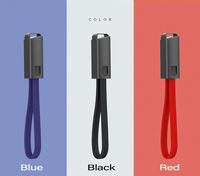 Haute qualité 2.4A Mini porte-clés Portable court type-c charge SYNC données Nylon tresse cordon câble de données USB C chargeur