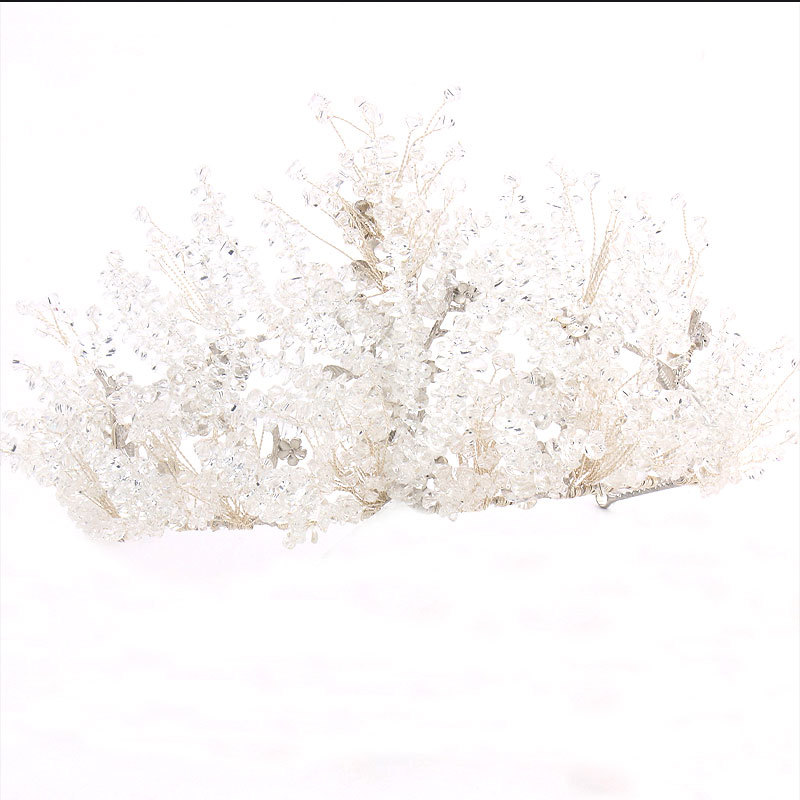 Colorful Rhinestone Crown Wedding Hair Accessories, Bridal Crown Set Women's Party Beauty Pageant Tiara