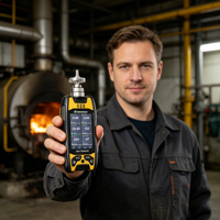 Analyseur de gaz de combustion portable Eranntex certifié CE/ATEX 6 en 1 CO+O2+T+P, détecteur de gaz à pompe manuelle