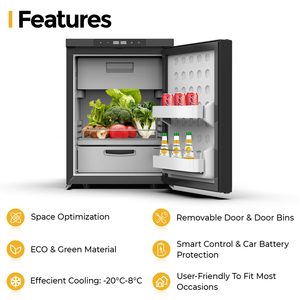 For CR85X RV Fridge Electric <strong>Cooler</strong> <strong>Box</strong> 12V 24V 100V 240V DC Compressor Freezer Dual-Zone <strong>Rechargeable</strong> 83.2L Capacity - Product Image 2