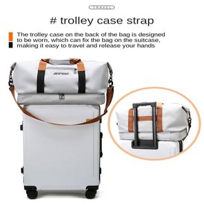 Bolsa de Deporte de Nailon de Gran Capacidad con Logotipo Personalizado 2024, Impermeable, con Separación para Artículos Secos y Húmedos, Bolsa de Viaje para Mujer, Bolsa de Gimnasio para Fin de Semana - Product Image 4
