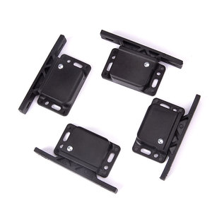 Loquet de porte à clipser en plastique noir, fonctionnement manuel, pour armoire, cuisine, salle de bain, porte de camping-car ZX140 - Product Image 1