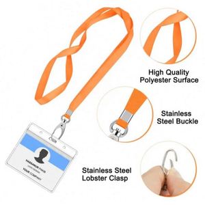 10-Piece <b>Set</b> of <b>Colourful</b> ID Card Holders & Lanyards for Work Cards Keychains - Product Image 6