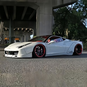 Pare-chocs avant, passage de roue, lèvre arrière et aileron arrière du kit widebody amélioré de style LB, adapté à la Ferrari 458 <span class=keywords><strong>ITAL</strong></span> SPIDER. - Product Image 2
