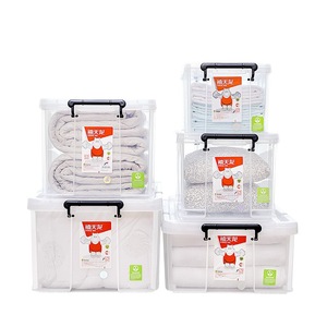 Caja de almacenamiento Xitianlong de plástico transparente con tapa de 80L-100L para organizar ropa, forma rectangular - Product Image 5