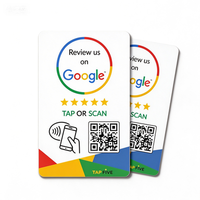 Carte de visite standard personnalisée avec impression QR NFC Google Review, taille 85,5*54 mm, 13,56 MHz pour hôtel, restaurant