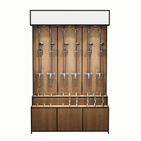 Présentoir de produits sanitaires mural led en bois, support pour les spectacles de douche
