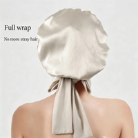 Bonnet en Soie de Mûrier Luxe pour Cheveux Bouclés Naturels avec Fonction Anti-Frottement pour Usage Quotidien, Fêtes et Activités en Extérieur