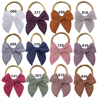 Petit nœud ajustable avec nœud en Nylon, bandeaux en lin pour bébés filles, accessoires de cheveux pour nouveau-nés