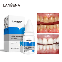 Essence blanchissante pour les dents Lanbena 10 ml, 10 cotons-tiges, traitement des taches jaunes, produits chinois pour blanchir les dents
