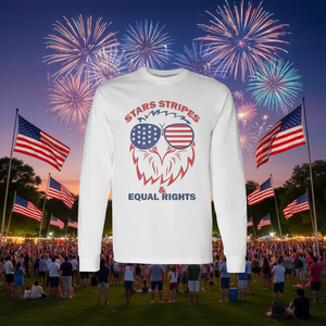 T-shirt à manches longues avec drapeau américain, étoiles, rayures, égalité des droits, aigle, 4 juillet - Product Image 3
