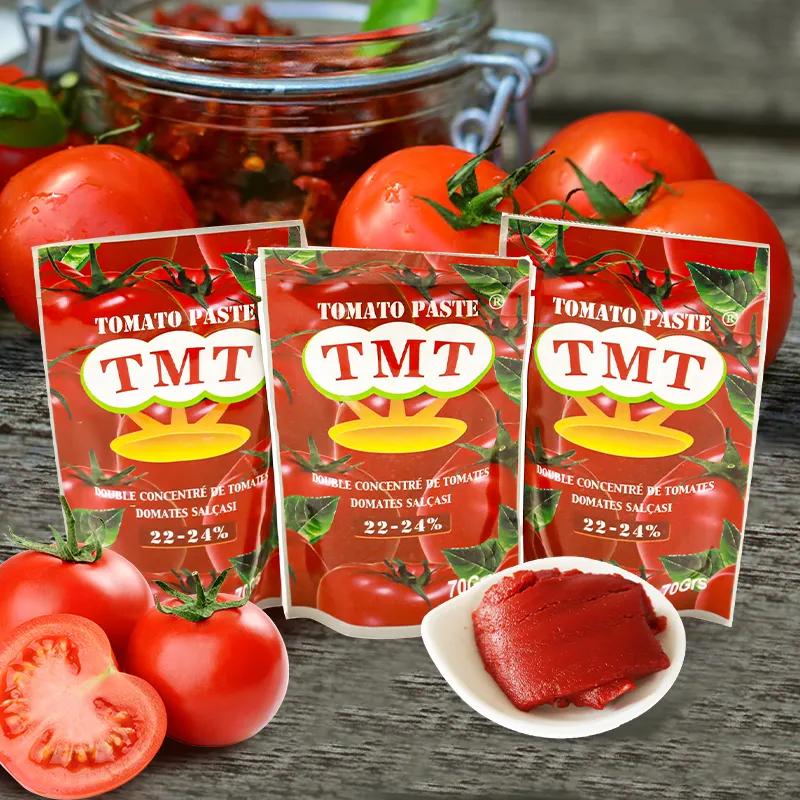 Köstliche doppel konzentriert beutel tomatenmark sauce mit OEM-label