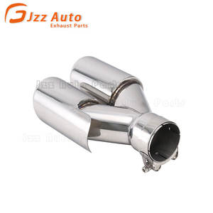 Terminale di <span class=keywords><strong>Scarico</strong></span> <span class=keywords><strong>Doppio</strong></span> in Acciaio Inox per Camion, Diametro Universale 63mm, Ingresso 76mm, Lunghezza 245mm - Product Image 4