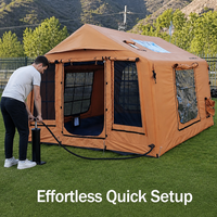 Tente de glamping gonflable d'extérieur, protection UV, imperméable, Oxford, portable, installation facile