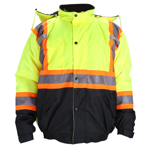 Veste de travail d'hiver à logo personnalisé Vêtements de sécurité réfléchissants imperméables haute visibilité conçus pour une visibilité optimale sur le chantier - Product Image 2
