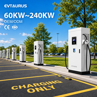 Cargador para Vehículos Eléctricos BYD VWid3, 80kW 120kW 160kW 200kW, Estación de Carga Rápida DC, CCS2 GBT CHAdeMO, para Estacionamientos Comerciales