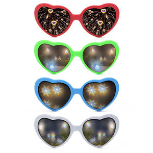 Hoojoker GL-023 Lunettes Cœur pour la Saint-Valentin, Multicolores, 18*11cm, Accessoire Viral pour <span class=keywords><strong>Confession</strong></span>, Effet Cœur Lumineux, Plastique, 14 ans et plus - Product Image 5