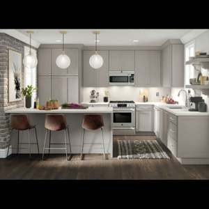 Prix d'usine, armoires de cuisine grises de haute qualité, design moderne de meubles de cuisine modulaires laqués, armoire de cuisine en bois - Product Image 3